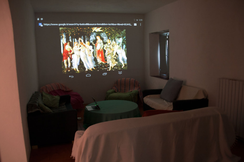 Projector in Living Room for Seminars